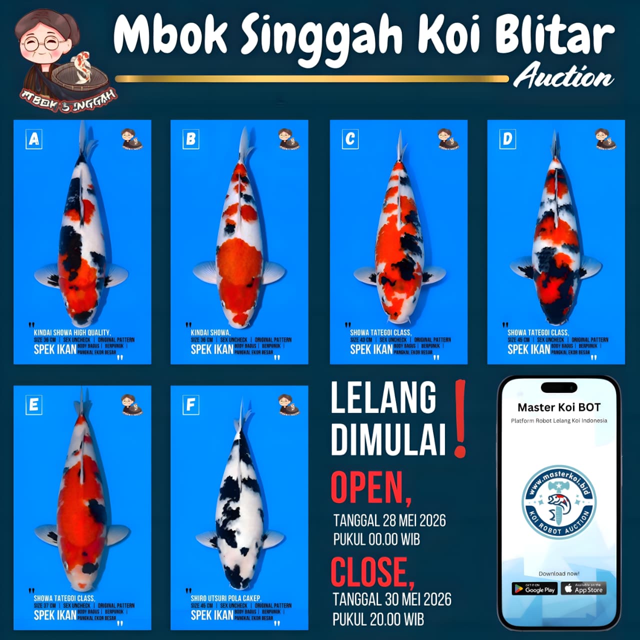 Lelang Koi Online, Jual Beli Ikan Koi, Pasar Koi Terbaik, Agen Lelang Koi, Penawaran Koi Berkualitas, Harga Jual Koi, Lelang Ikan Koi Import, Beli Koi Online, Jual Koi Murah, Koi Showroom, Penjual Koi Terpercaya, Lelang Koi Jakarta, Jual Koi Lokal, Koi Kualitas Unggul, Harga Terbaik Koi, Jual Koi Indukan, Lelang Ikan Hias Koi, Pasar Koi Indonesia, Beli Koi Berkualitas Tinggi, Koi Farm Terbesar, Jual Beli Koi Impor, Lelang Ikan Koi Kualitas Premium, Daftar Harga Koi Terbaru, Pusat Jual Beli Koi, Info Lelang Koi Hari Ini.